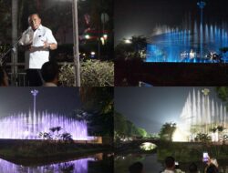 Saksikan Ujicoba Dancing Fountain, Bupati Tamba: Ini Bagian Tematik Pariwisata Jembrana