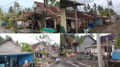 Angin Puting Beliung Terjang Rumah Warga Pebuahan Pantai Desa Banyubiru