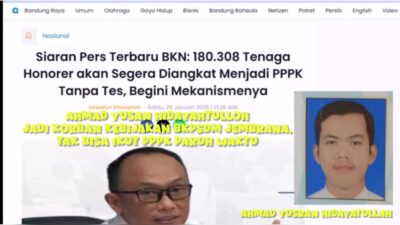 Ahmad Yusan Jadi Korban Kebijakan BKPSDM Jembrana, Tak Bisa Ikut PPPK Paruh Waktu