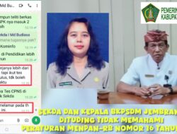 Sekda dan Kepala BKPSDM Jembrana Gagal Paham Tentang PermenPAN-RB Nomer 16 Tahun 2025