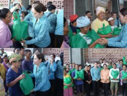 Peringati Hari Kartini, PKK Jembrana Berbagi dengan Tenaga Panggul Pasar Negara