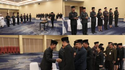 Bupati Kembang Lantik Enam Pejabat Pimpinan Tinggi Pratama di Ballroam Gedung Kesenian Ir. Soekarno