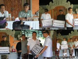 Jelang Hari Raya Nyepi Bupati Kembang Serahkan BKK kepada Desa Adat di Wantilan RJB Jembrana