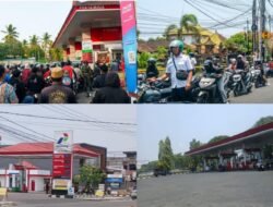 Bali Krisis BBM: Antrean SPBU Meluber ke Jalan, Aparat Gabungan Turun Tangan di Jembrana