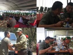 Kunker ke Yonif TP 928/BSY, Menhan Sjafrie Sjamsoeddin Santap Siang Bersama Prajurit dan Bupati Jembrana